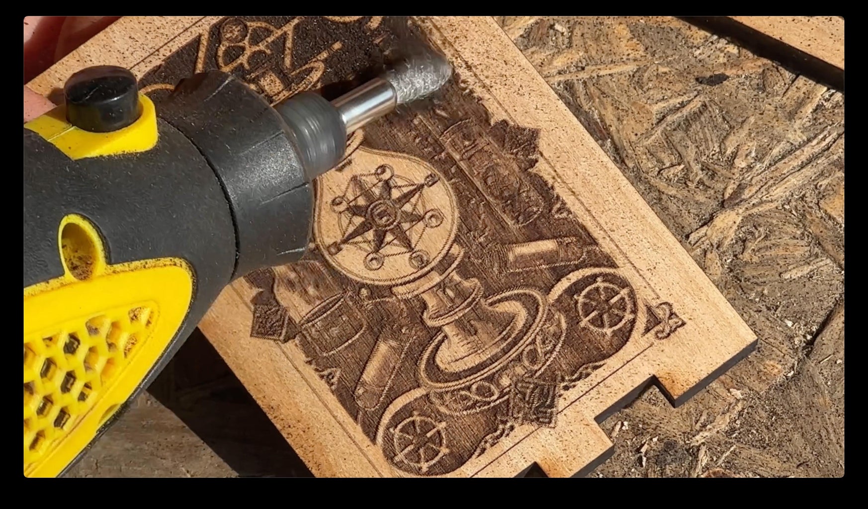 Clean Engravings From the Wooden Burn Dust