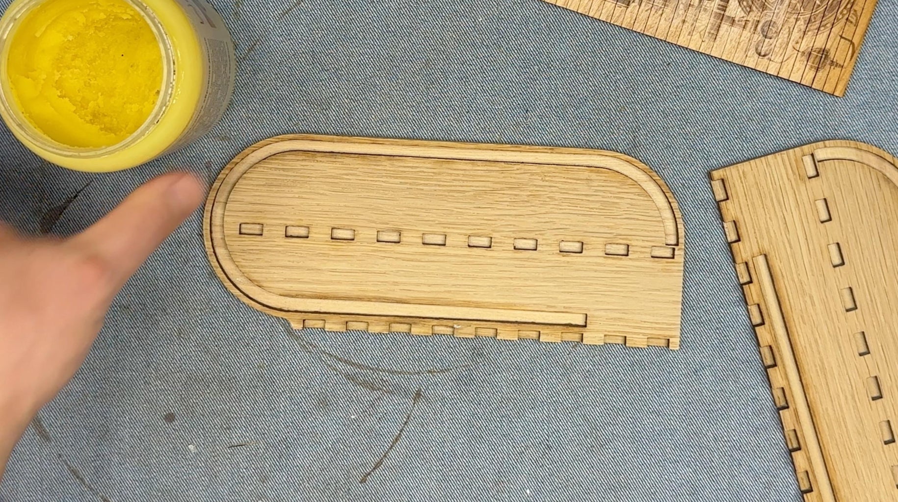 Place Beeswax Into the Groove for the Left and Right Sides of the Box.