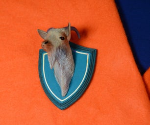 Miniature Animal Head Mounts- Faux Taxidermy Brooches