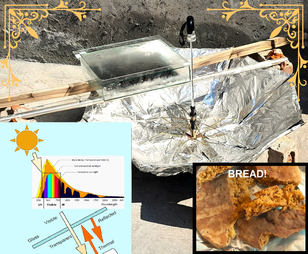 "Sun-Brella Greenhouse Effect Cooker": Working Solar Cooker for the Vulnerable, Refugees, Eco-Enthusiasts and Creative Cooks